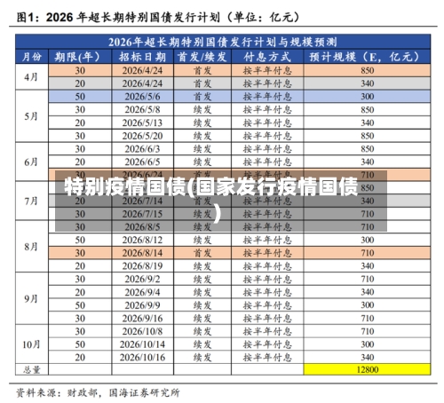 特别疫情国债(国家发行疫情国债)