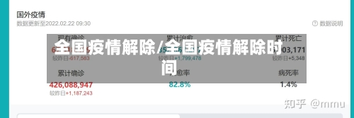 全国疫情解除/全国疫情解除时间