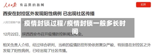 疫情封锁过程/疫情封锁一般多长时间