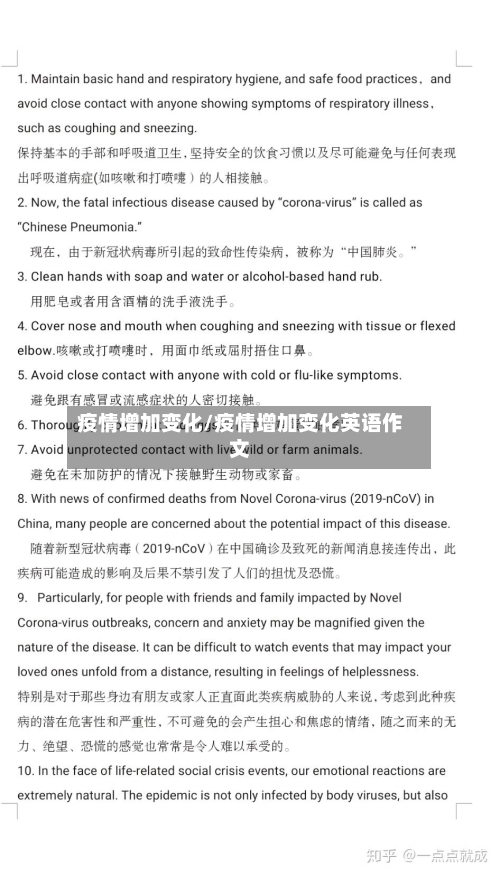 疫情增加变化/疫情增加变化英语作文