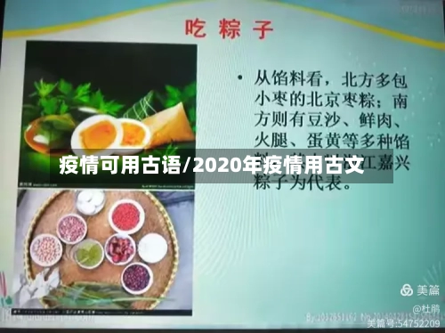 疫情可用古语/2020年疫情用古文